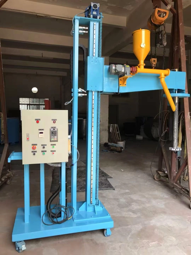Huirong molten aluminum refining and degassing machine with automatic flux feeding hopper