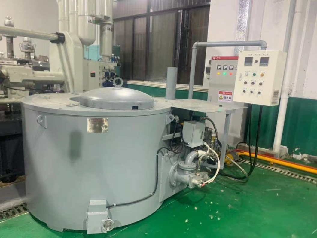 Huirong regenerative gas aluminum melting furnace equipped with digital control box and combustion fan unit