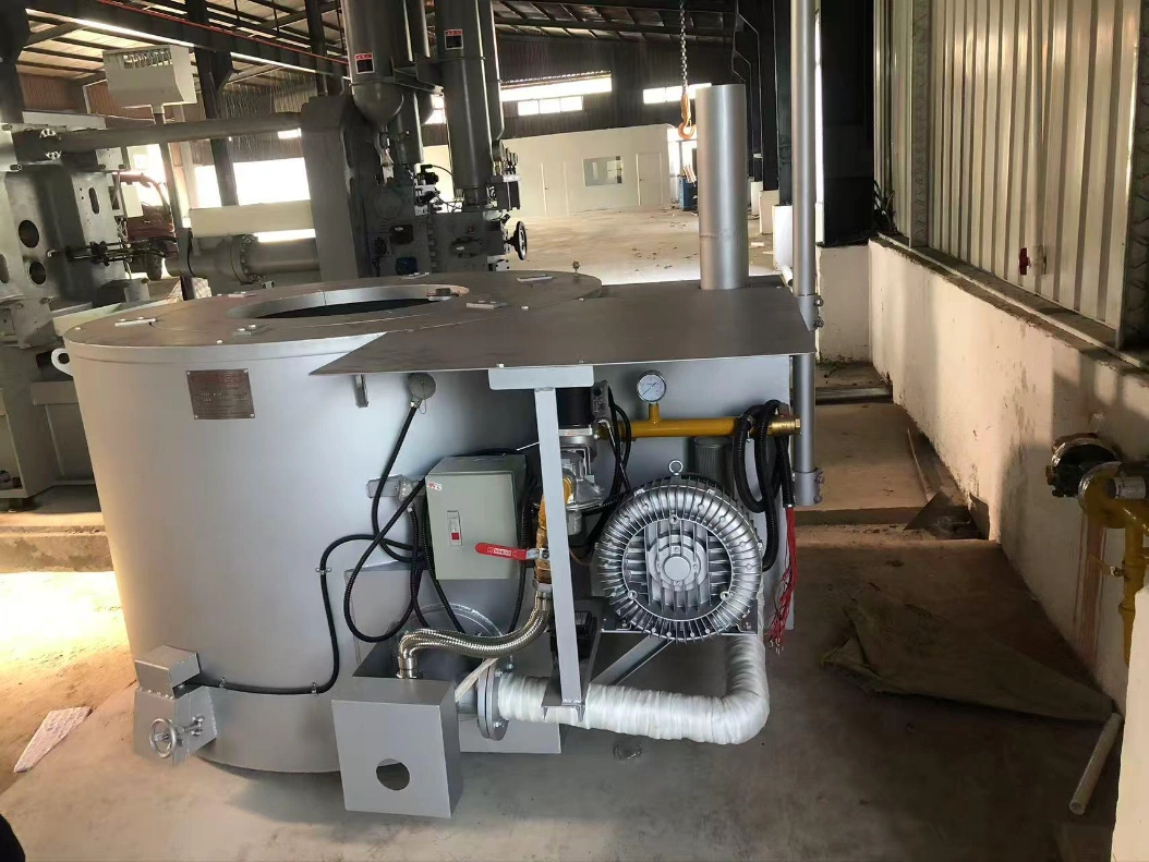 Side view of Huirong regenerative gas melting furnace highlighting burner combustion system and exhaust stack