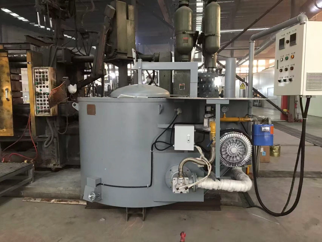 Huirong regenerative energy-saving gas melting furnace with electric control panel installed in foundry workshop